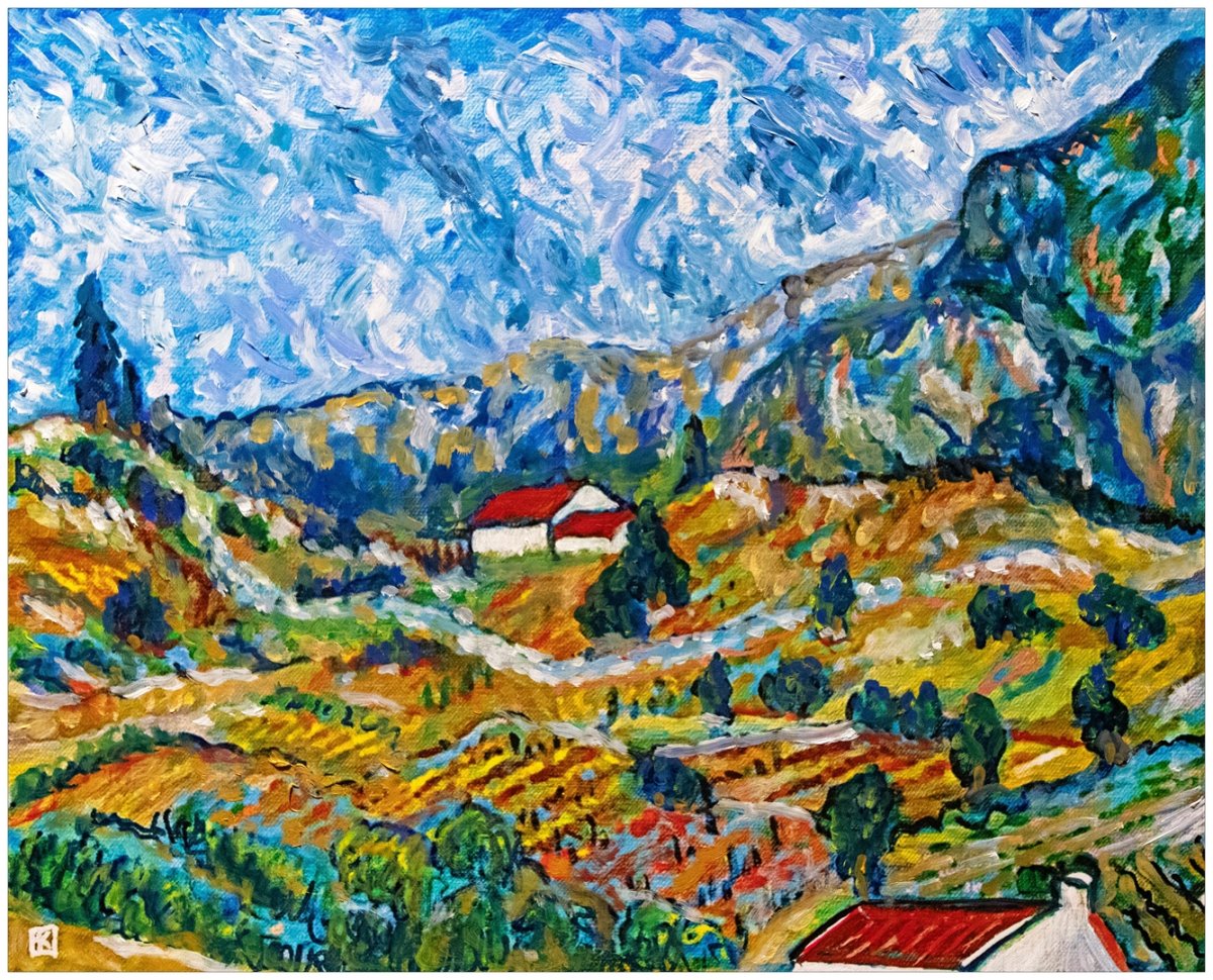 Paysage de Van Gogh revisité