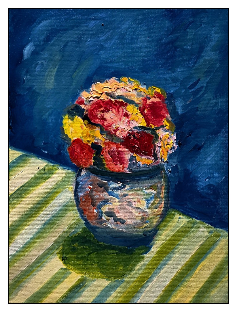 Pot de fleurs sur la table